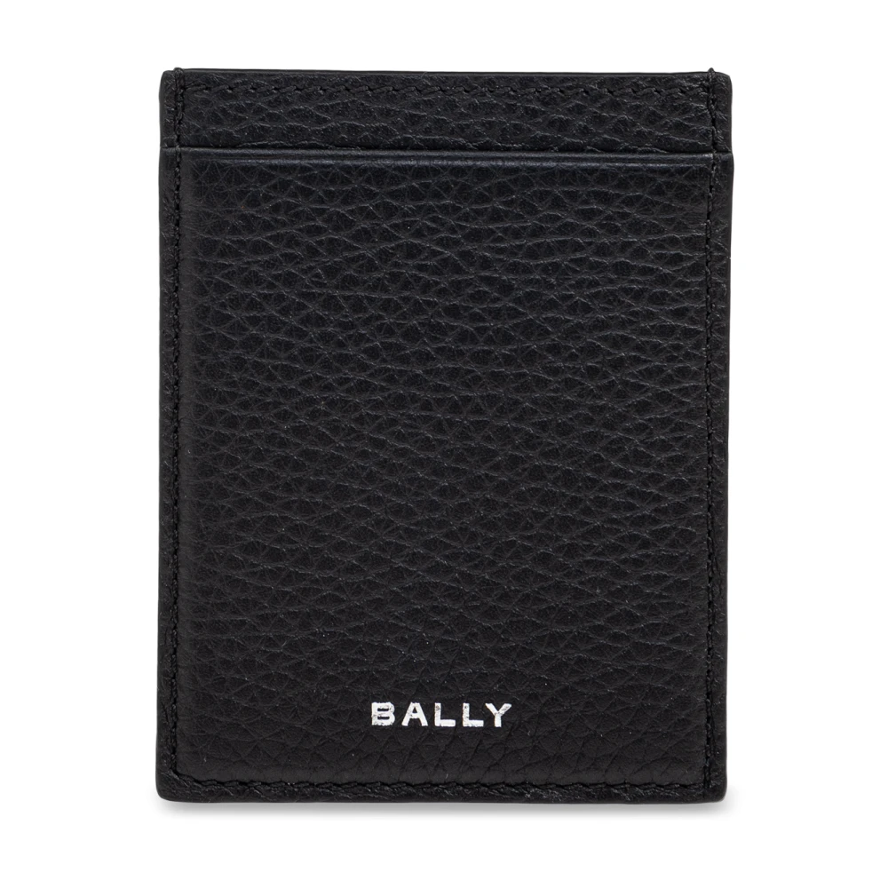 Bally Leren Portemonnee met Logo Black Heren