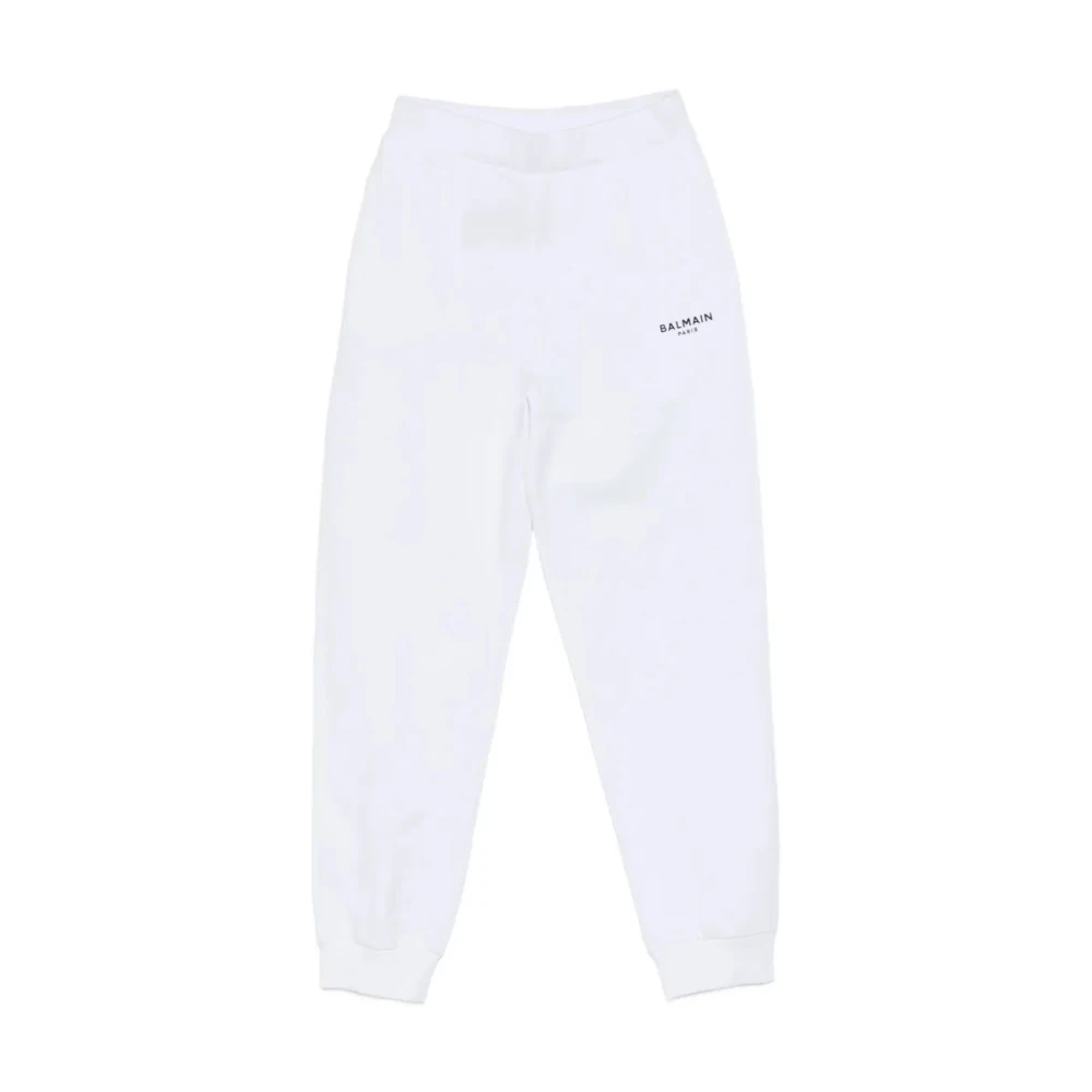 Balmain Unisex Kids White Logo Joggers - Sweatpants - 14 Y - Kids