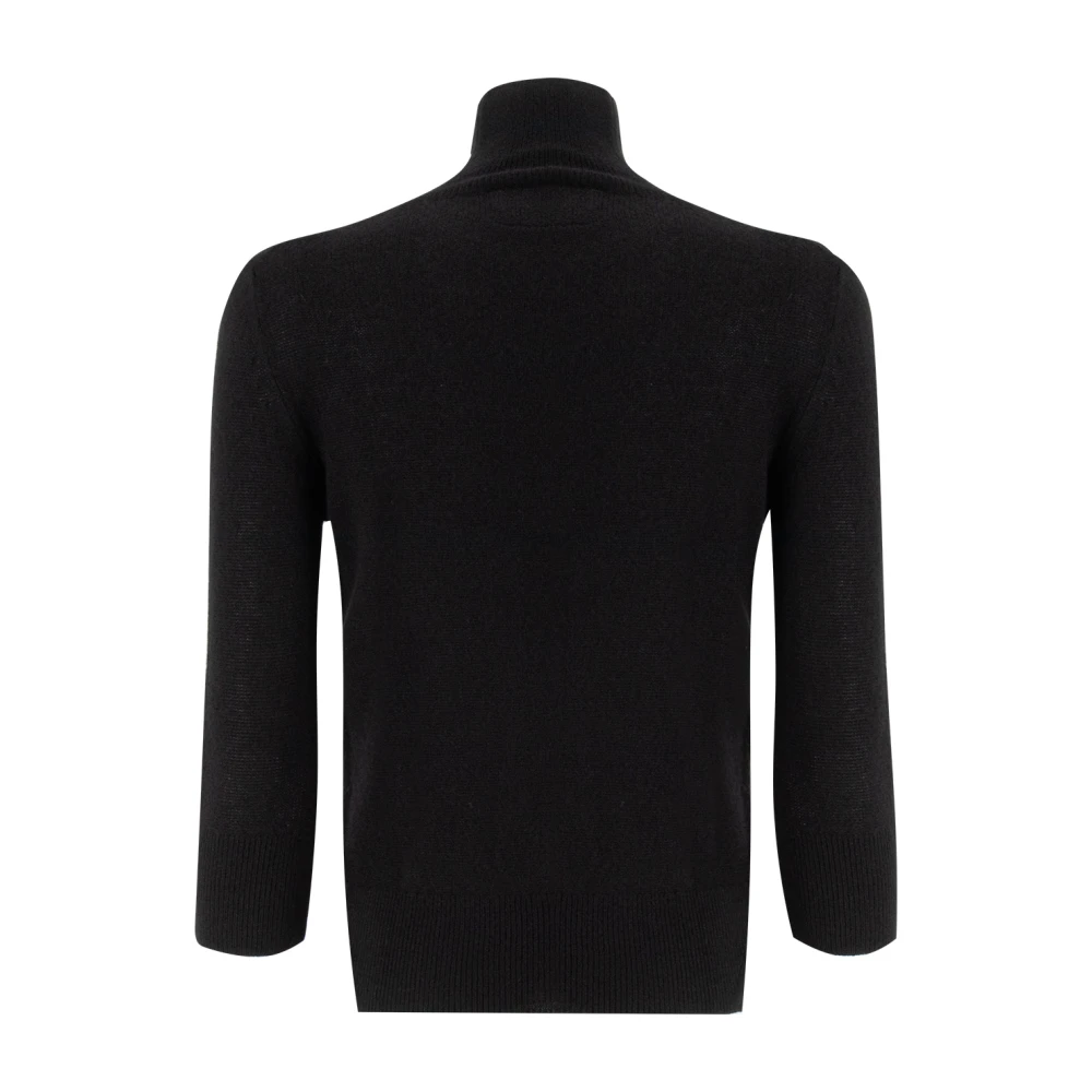 Ermanno Scervino Wollen Hoge Hals Jumper met Details Black Dames