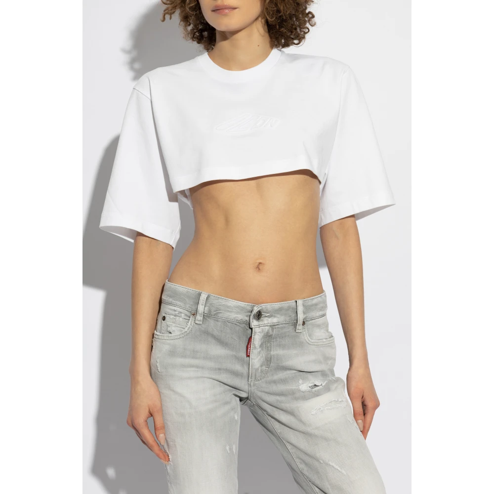 Dsquared2 Korte loszittende t-shirt White Dames