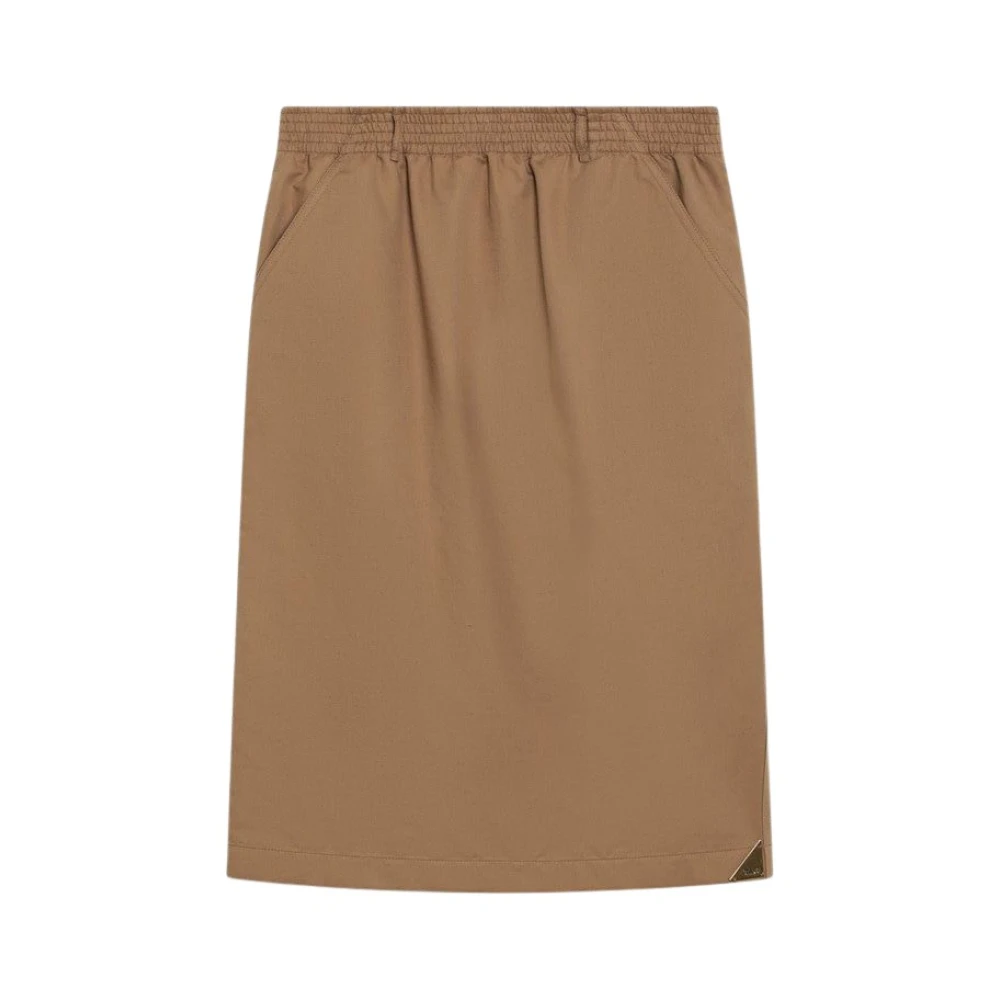 Chloé Women's Brown Straight Midi Skirt - Short Skirts - S - Skirts