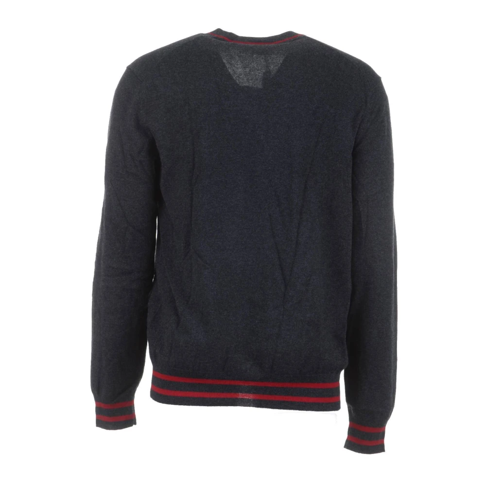 Dolce & Gabbana Heren V-hals Pullover Trui Gray Heren