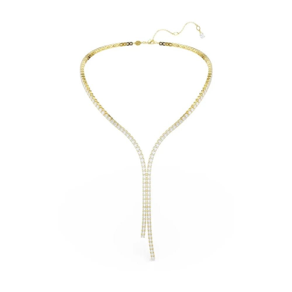 Swarovski Damen Gelb Y-Kette "Schmuck Geschenk Matrix Halskette", Gold (Gelbgoldfarben, Kristallweiß), Halsketten, Metall, Mit Kristall - Bild 5