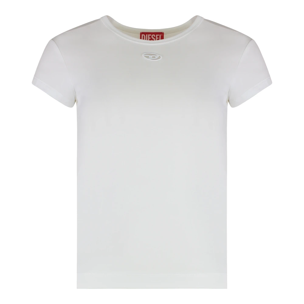 Diesel Kvinno Vit Toppar Dam, S, Bomull, T-Angie-Od