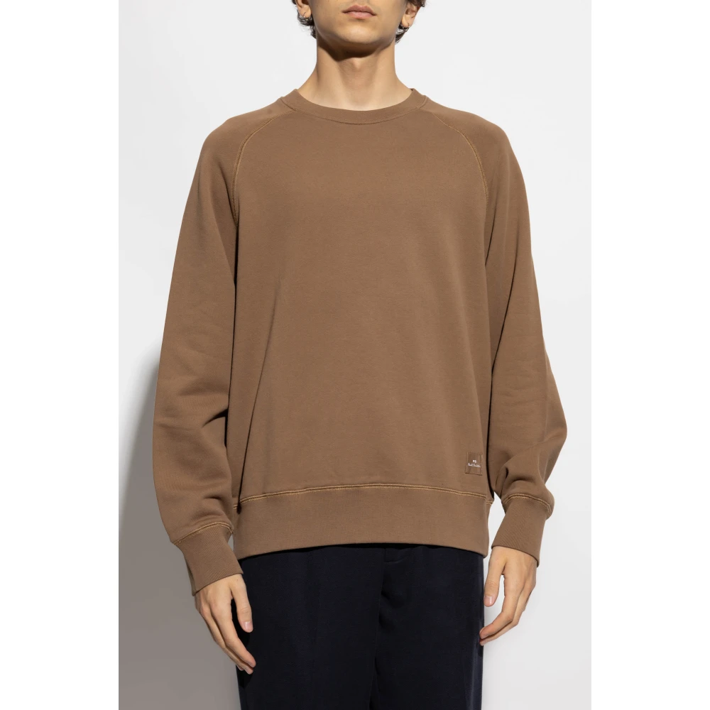 PS By Paul Smith Sweatshirt met logopatch Brown Heren