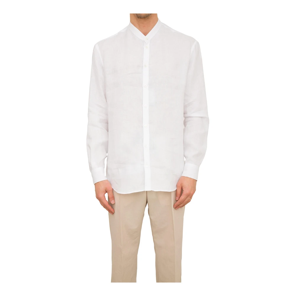 Emporio Armani Witte Casual Overhemd White Heren