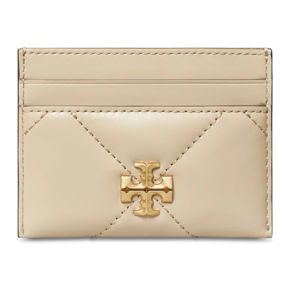 Tory Burch Beige Kira Diamond Quilt Korthållare