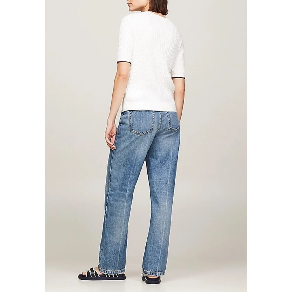 Tommy Hilfiger Kabeltrui voor dames White Dames