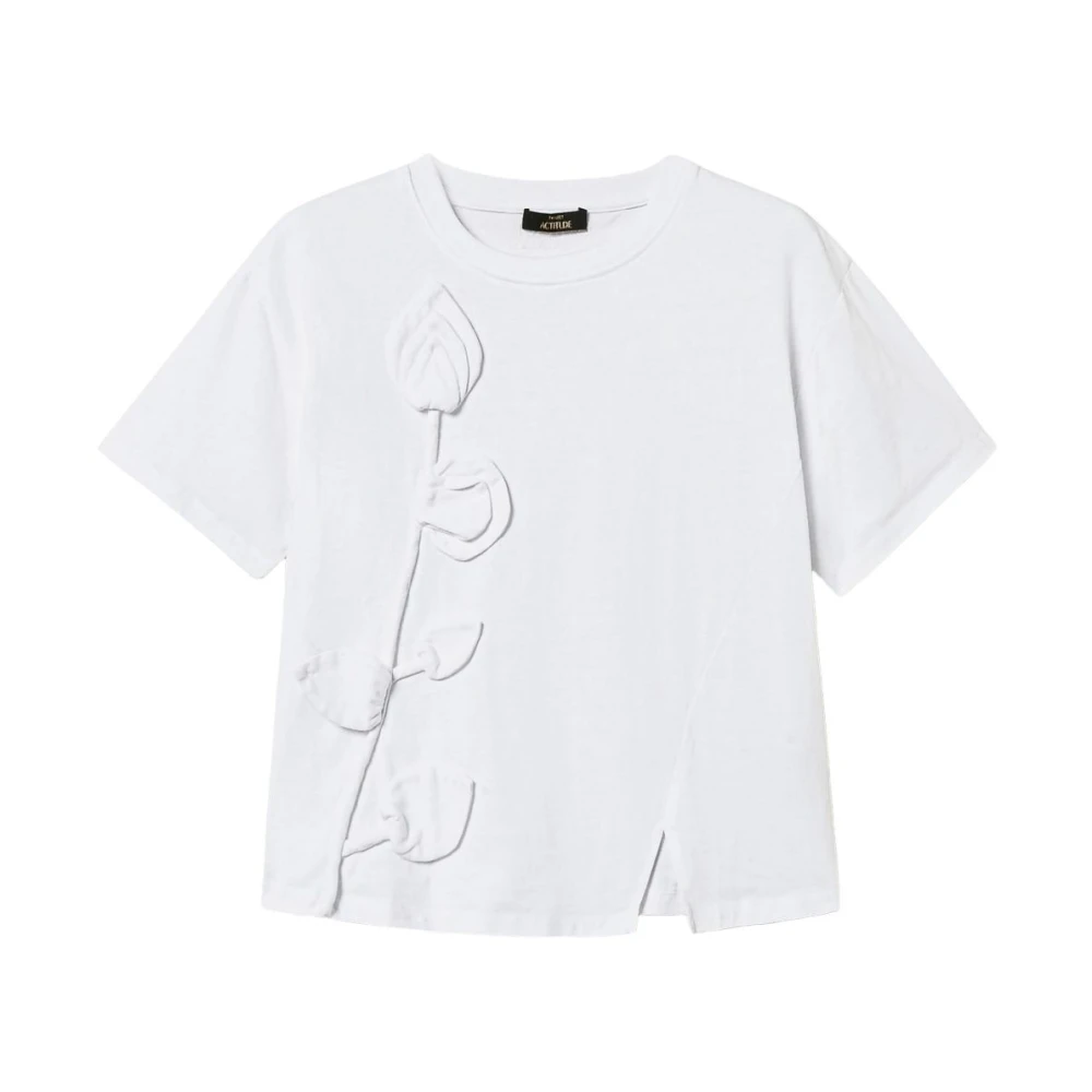 Twinset Witte Crew Neck T-shirts en Polos White Dames