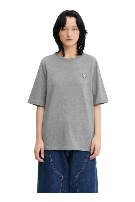 T-shirt med djärvt rävpatch i bomull