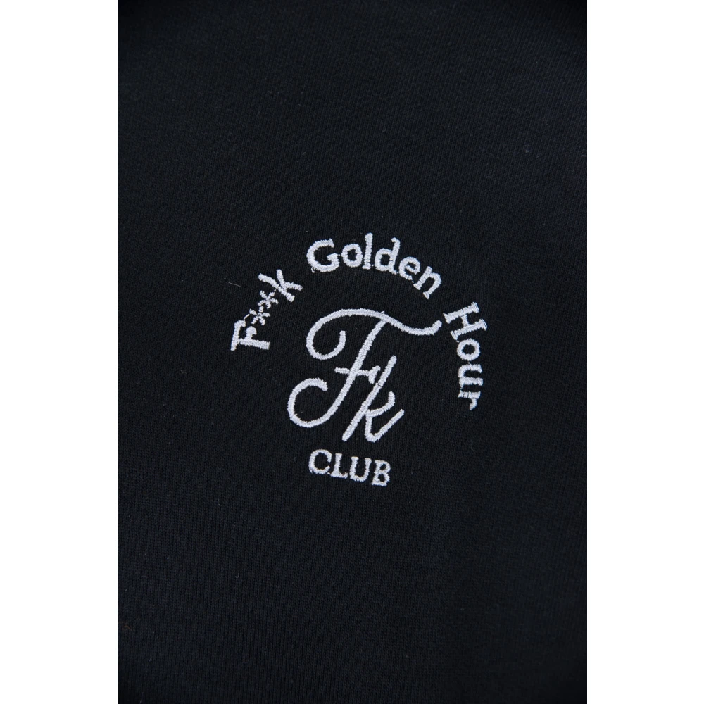 F**k Stijlvolle hoodie met borduursel Black Dames