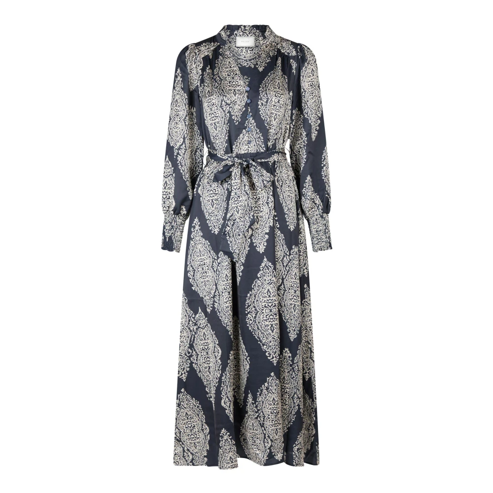 NEO NOIR Paisley Drop Jurk Navy Blue Dames