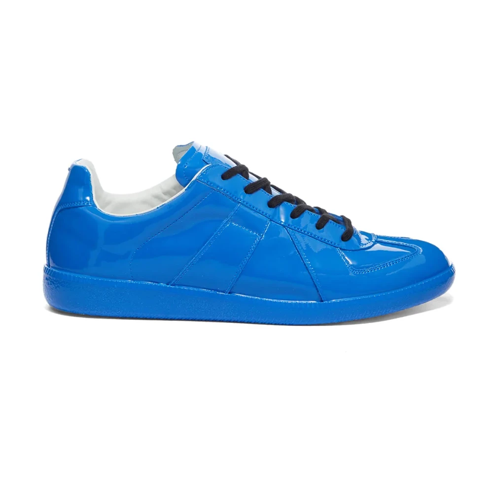 Maison Margiela Stijlvolle Leren Sneakers voor Heren Blue Heren