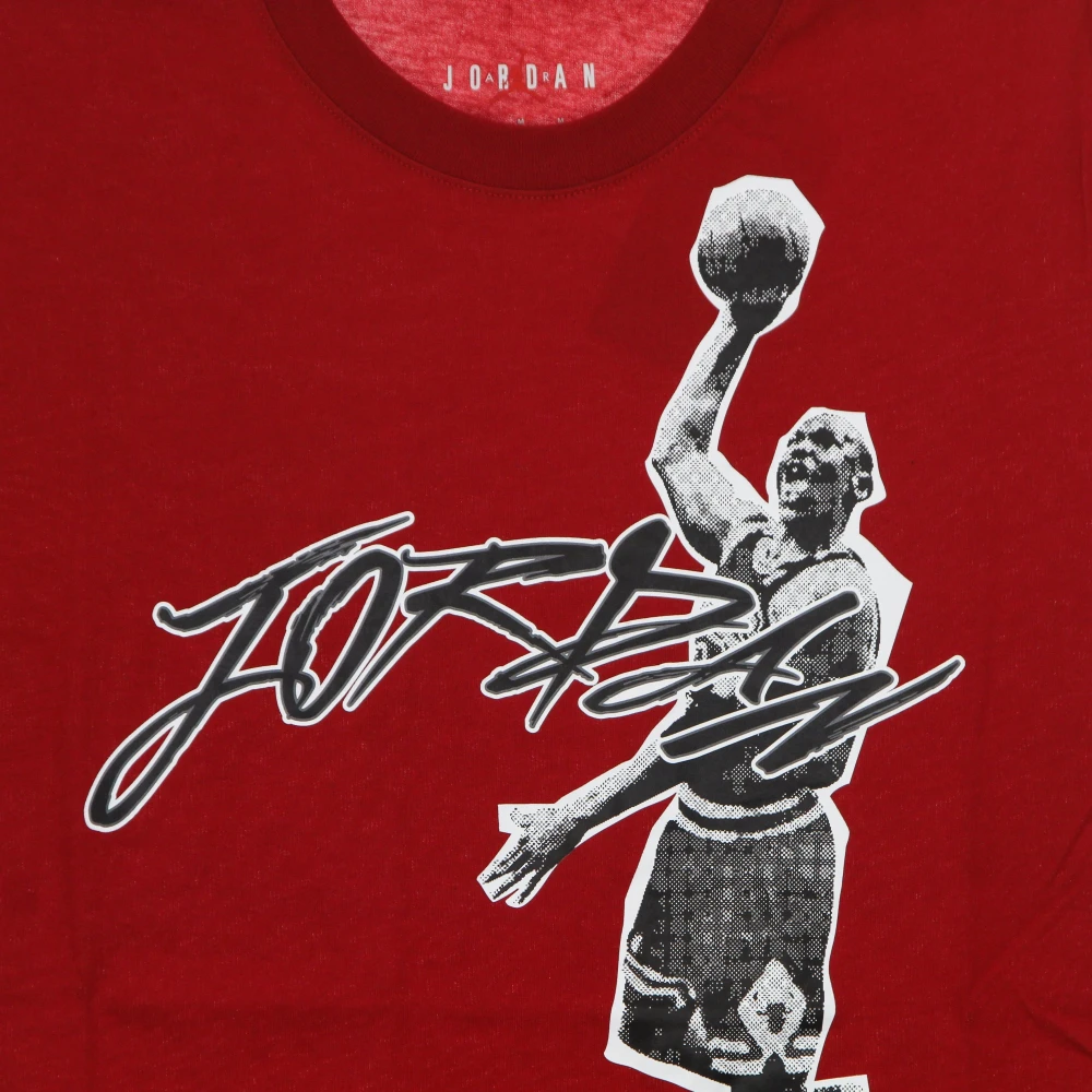 Jordan Crew Gym Rood Zwart T-shirt Red Heren