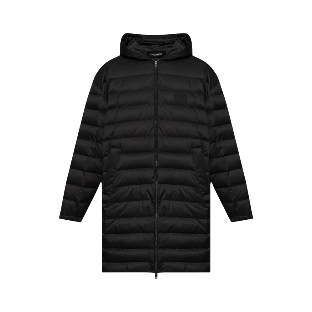 Dolce & Gabbana Gewatteerde Hoodiejas Black Heren
