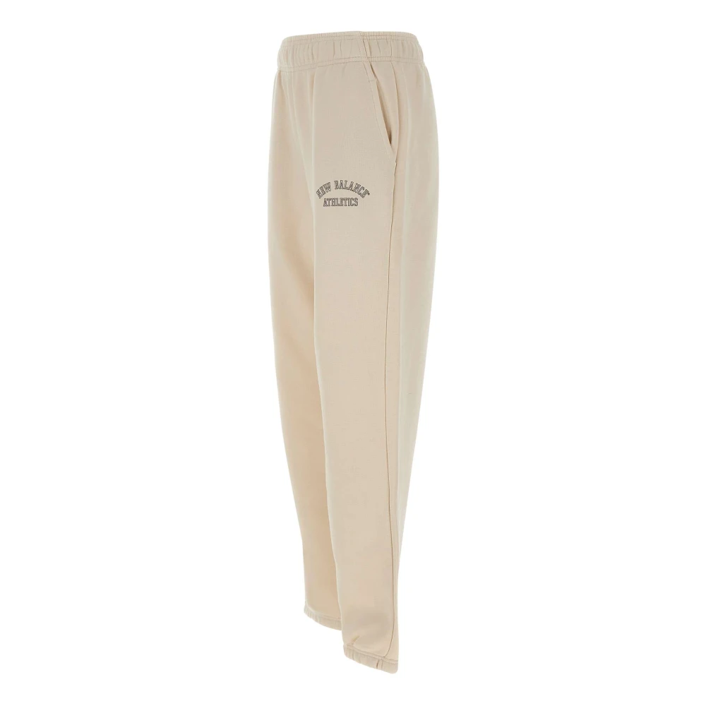 New Balance Katoenen Joggers Room Fleece Interieur White Dames