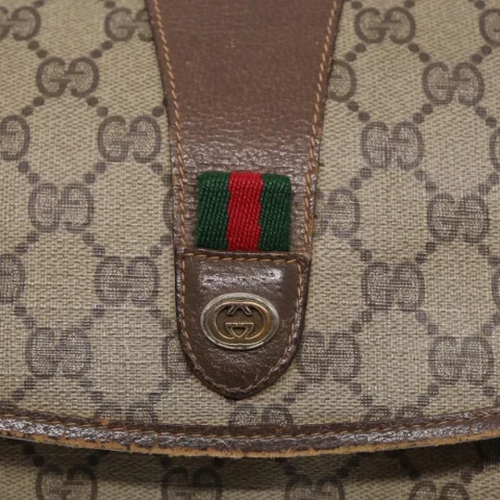 Gucci Vintage Pre-owned Leather clutches Beige Dames