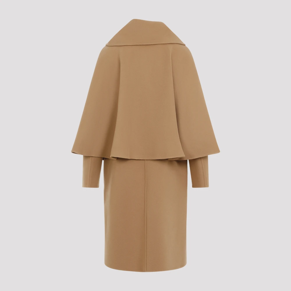 Chloé Luxe Beige Neutraal Wol Kasjmier Jas Brown Dames
