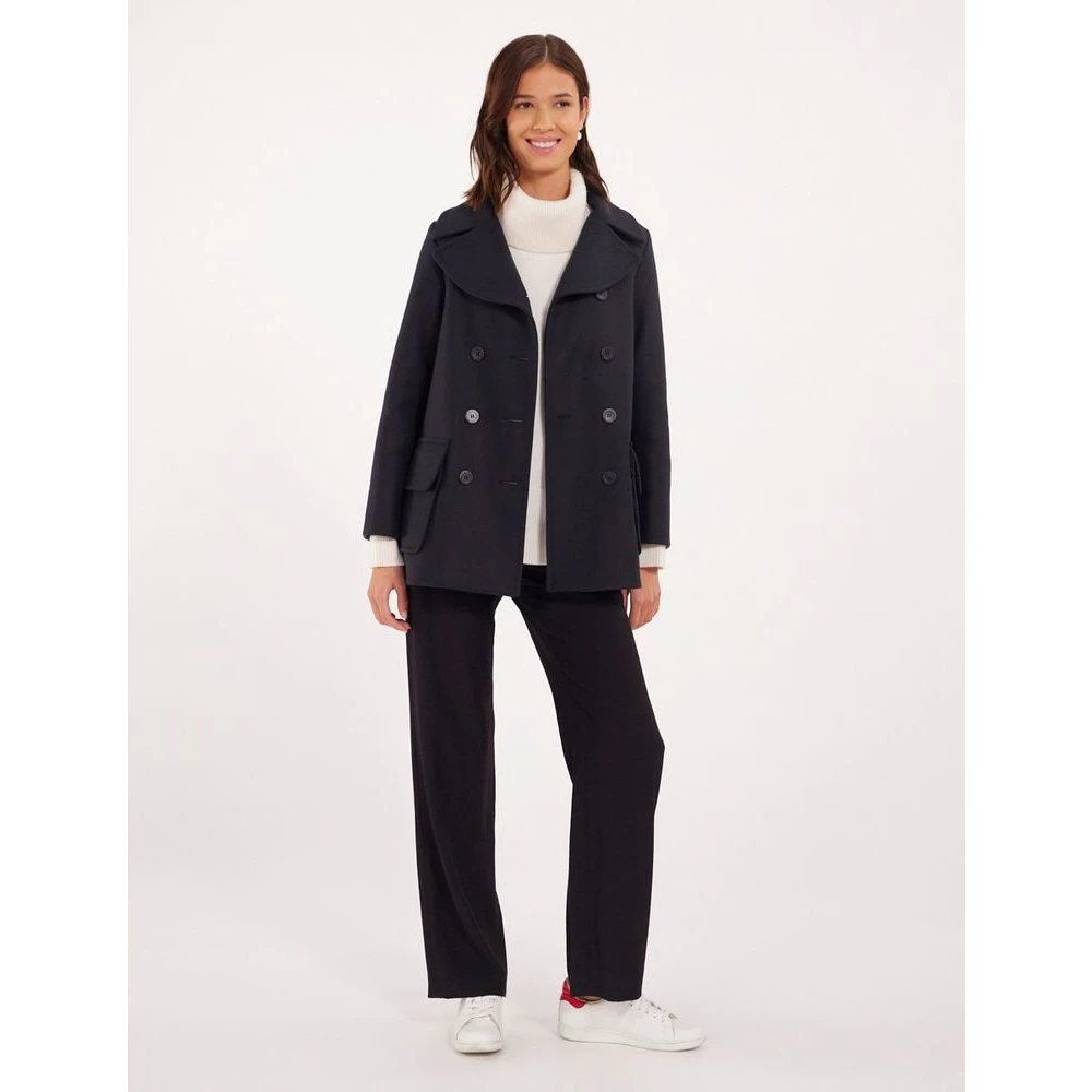 Ines De La Fressange Paris Lichtgewicht navyblauwe Séraphine jas gemaakt in Frankrijk Blue Dames