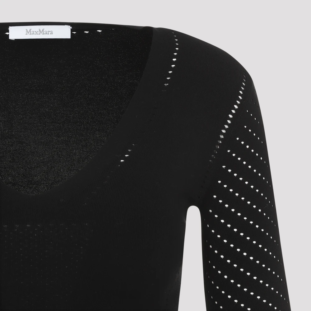 Max Mara Nadar V-Neck Sweater Black Dames