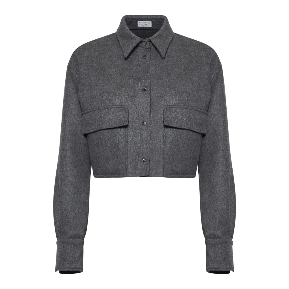 BRUNELLO CUCINELLI Grijze Shirts voor modebewuste vrouwen Gray Dames