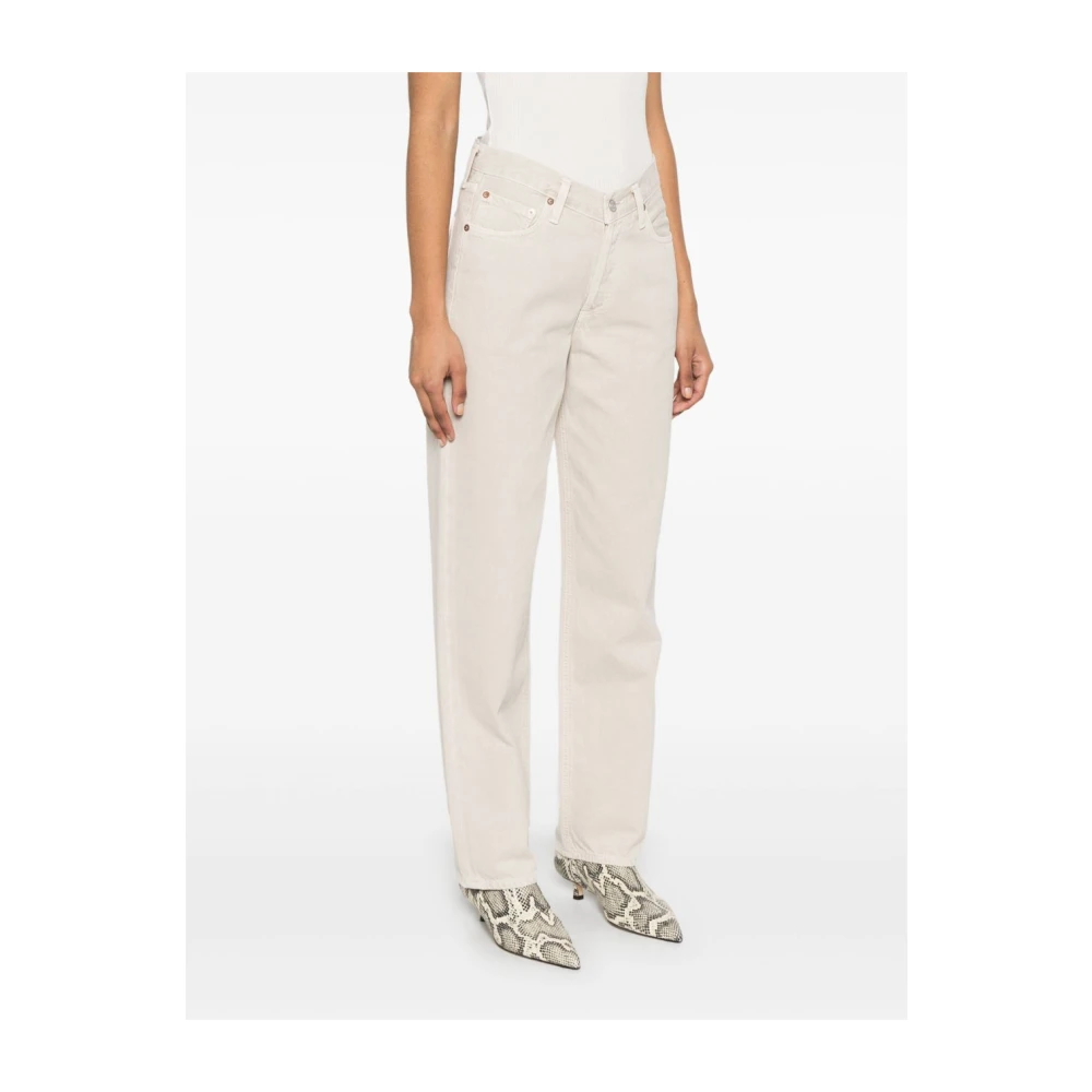 Agolde Beige Jeans voor Vrouwen Stijlvolle Snit Beige Dames