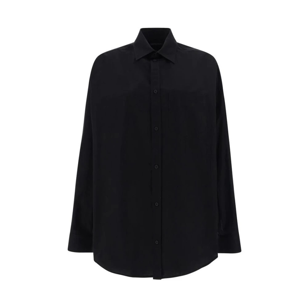 Balenciaga Klassieke Katoenen Shirt met Iconisch Monogram Black Dames