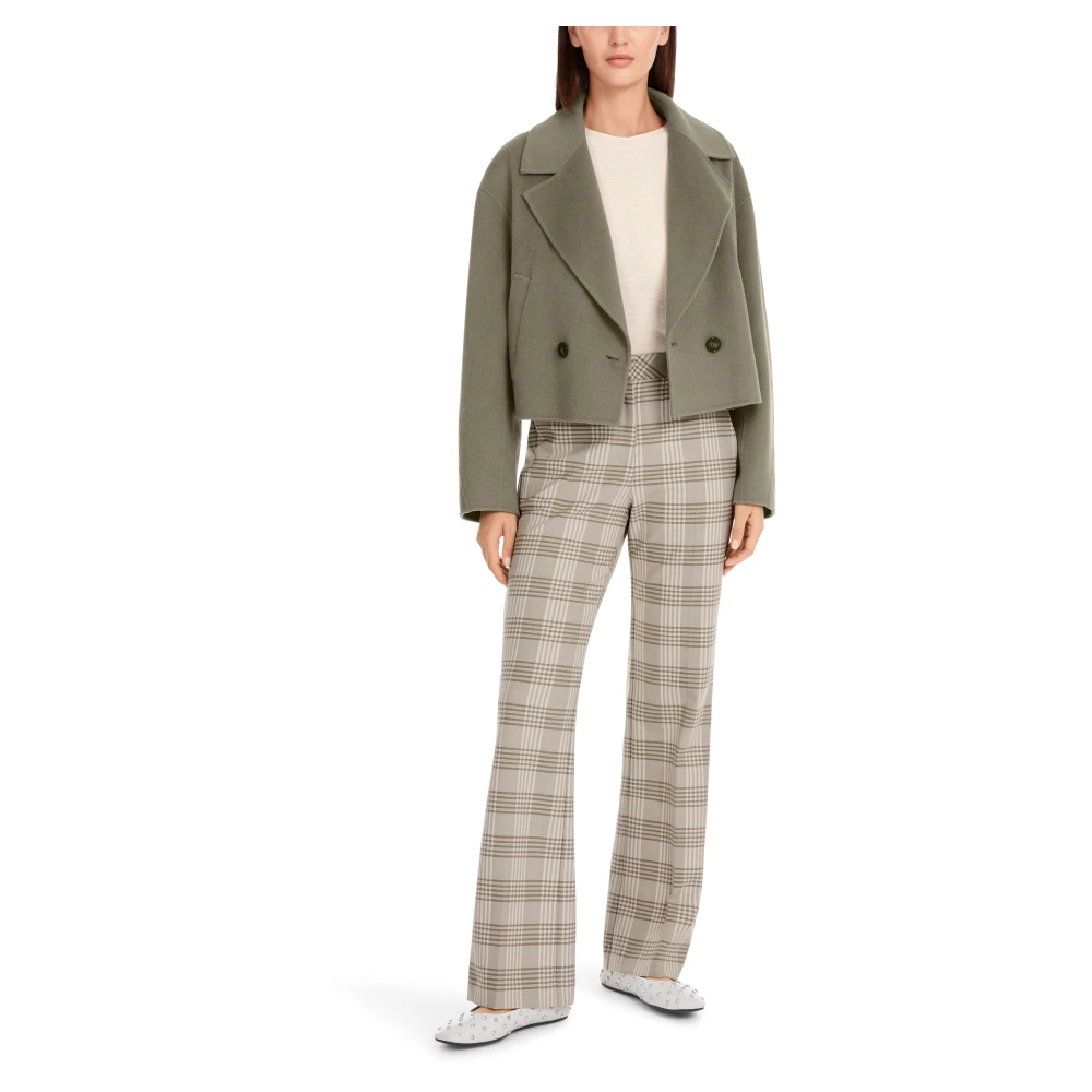 Marc Cain Moderne Elegantie Geruite Broek Multicolor Dames