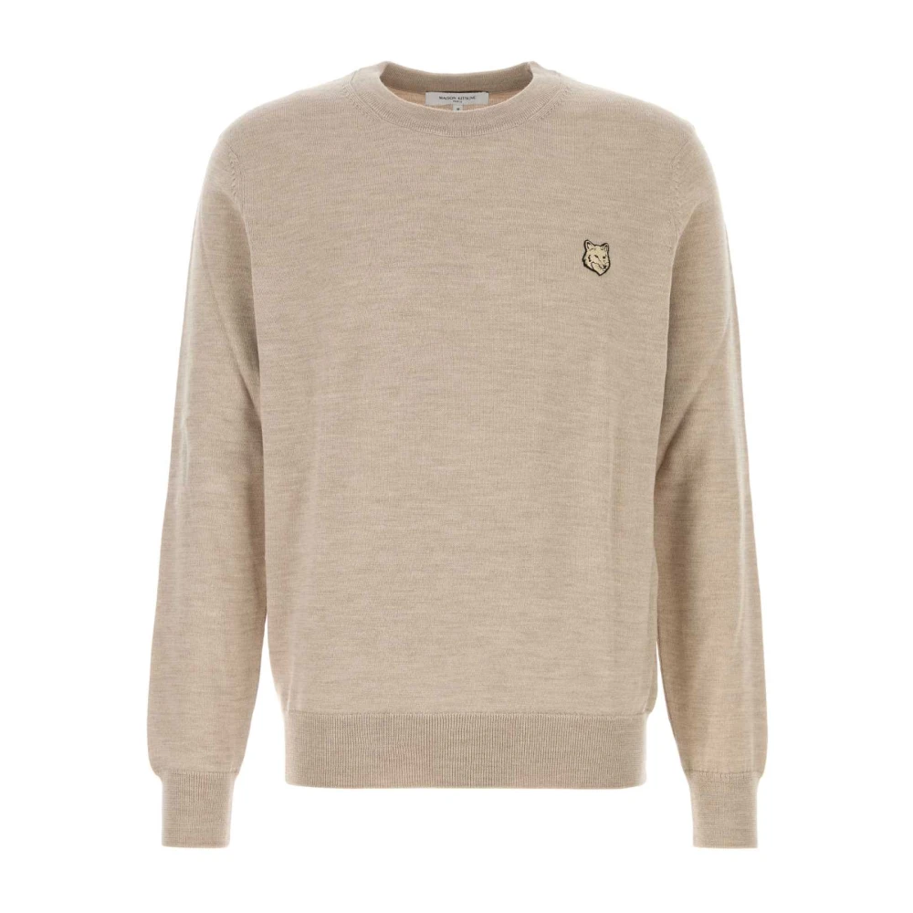 Maison Kitsuné Cappuccino Wollen Trui Beige Heren