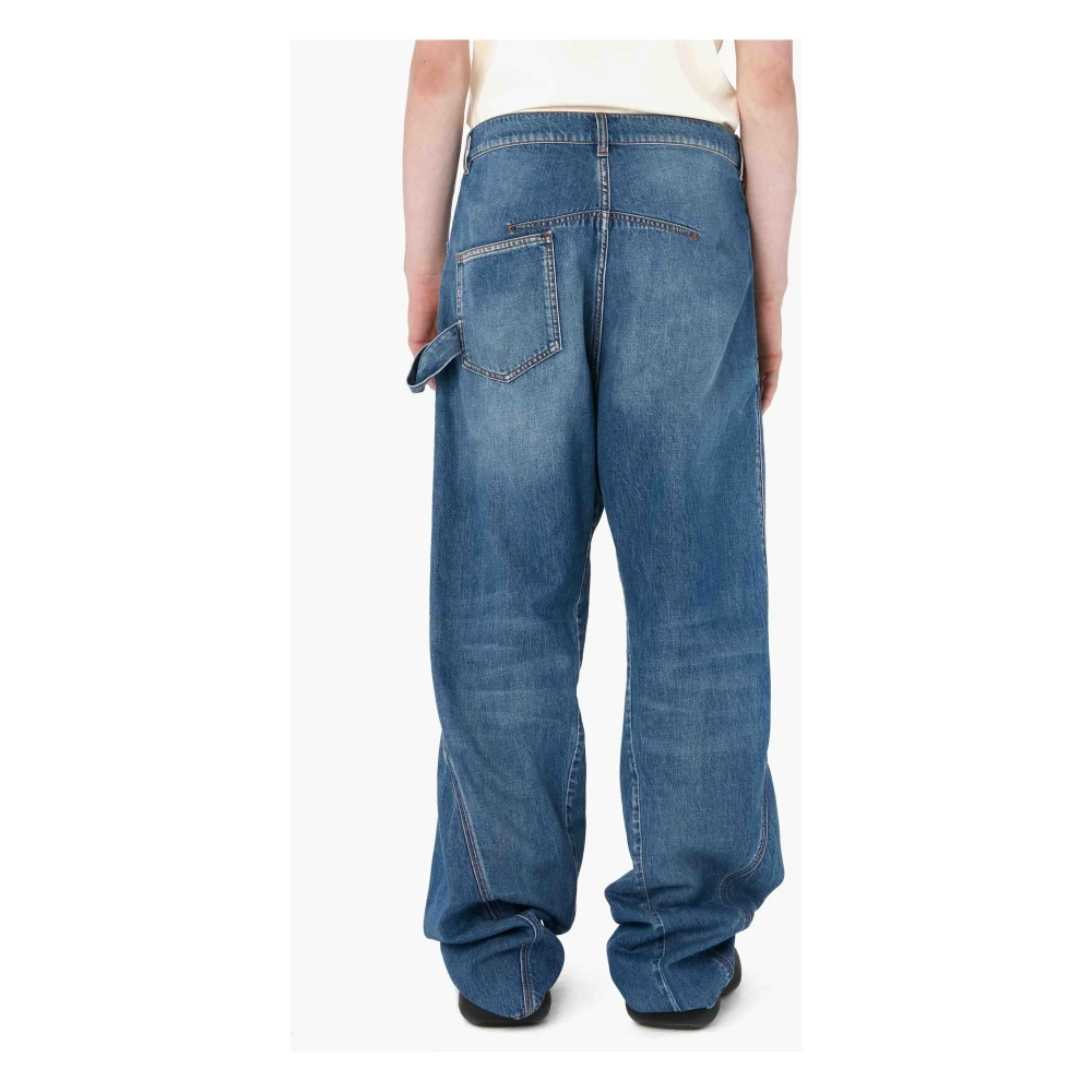 JW Anderson Twisted Workwear Jeans Blue Dames