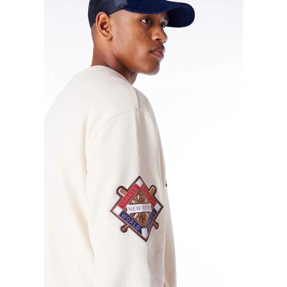new era Oversize New York Yankees Sweater Beige Heren