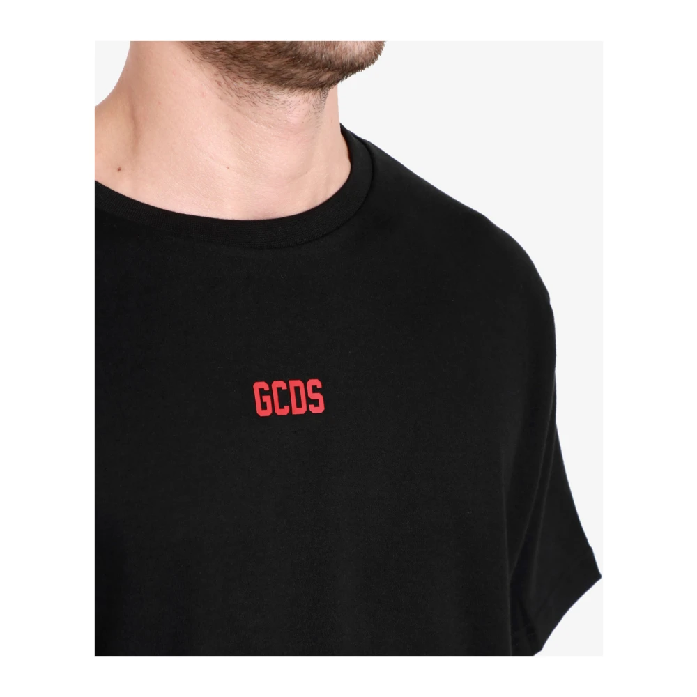 Gcds Basic Logo Regular Katoenen T-shirt Black Heren