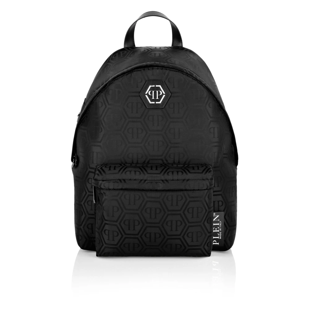Philipp Plein Monogram Zwarte Tassen Rugzak Black Heren