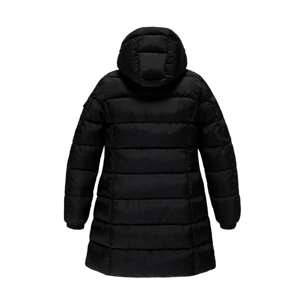 RefrigiWear Zwarte Nylon Donsjas met capuchon Black Dames
