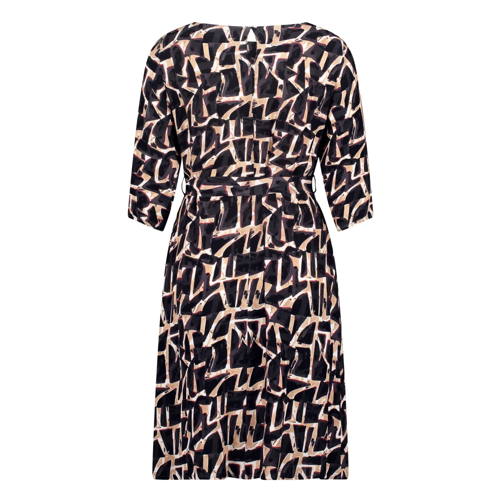 Betty & Co Casual Jurk met 3 4 Mouwen Multicolor Dames