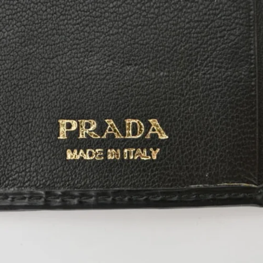Prada Vintage Pre-owned Leather key-holders Black Dames