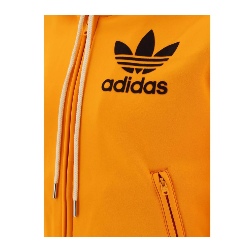 Adidas Hoodie met verstelbaar trekkoord en ritssluiting zakken Orange Heren