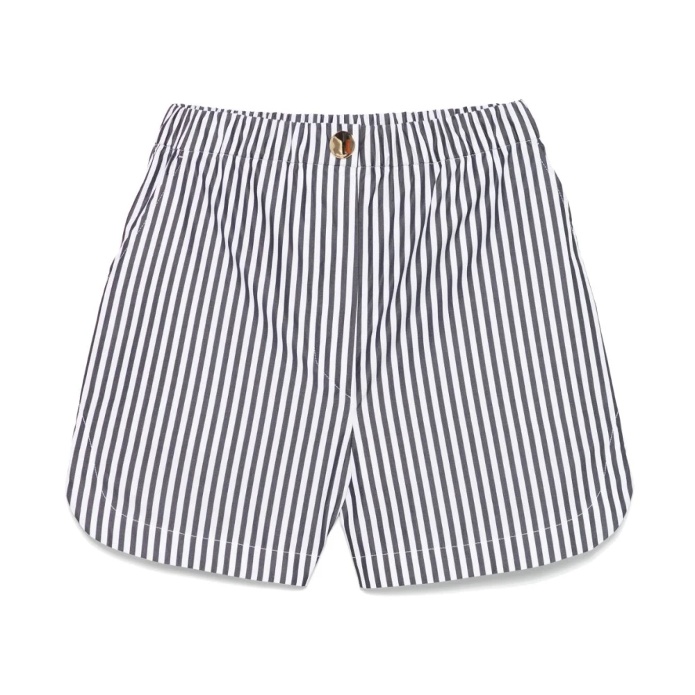 SPORTMAX Zwarte Shorts met Elastische Tailleband en Zakken Black Dames