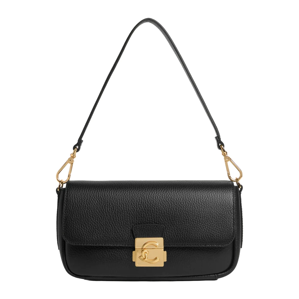 Coccinelle Women's Black C-Me Lock Medium Shoulder Bag
