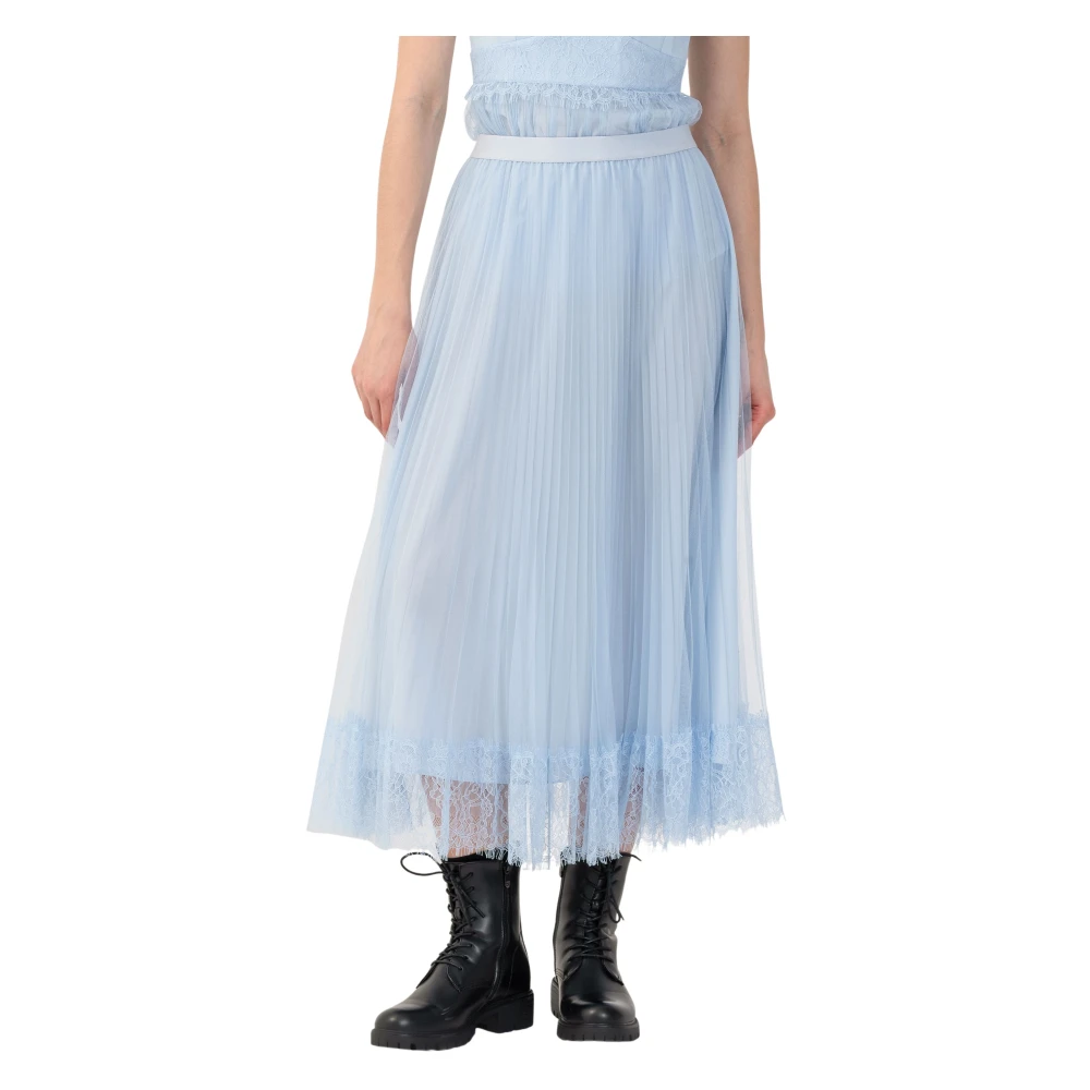 Kocca Blue Midi Skirts, Female, Xs, Stylish Layered Full Length Skirt