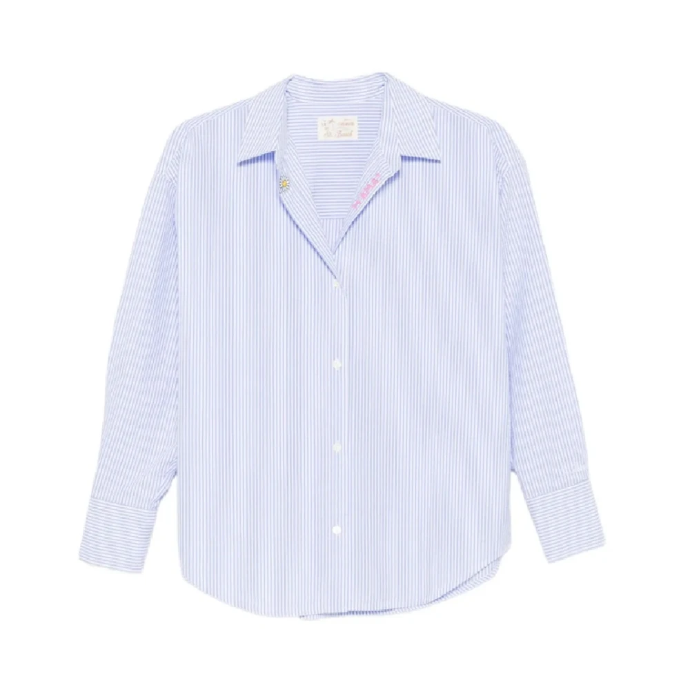Saint Barth Women's Blue Shirts, S, Cristal Long Sleeve Shirt