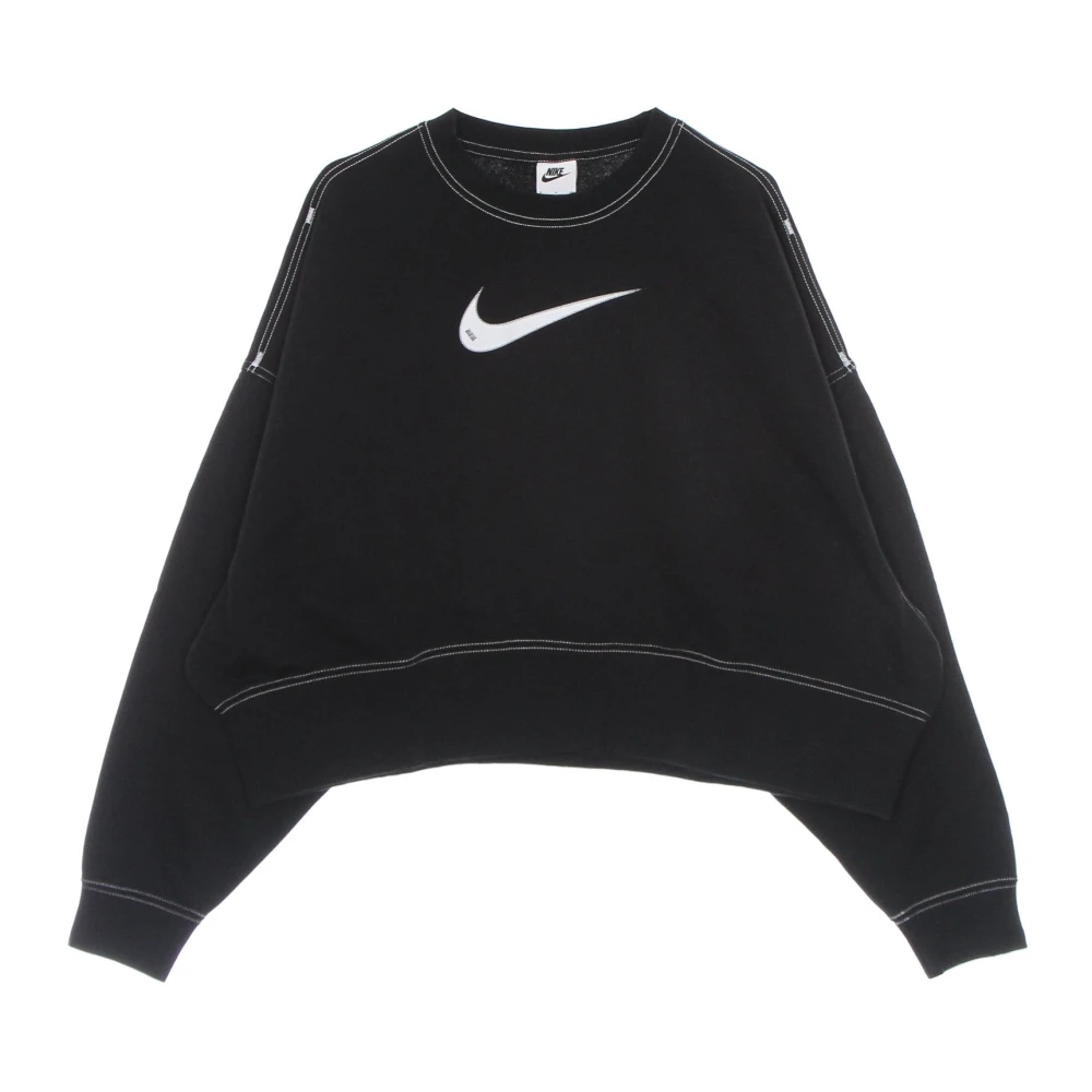 Nike Gekropt Crew Neck Sweatshirt Black Dames