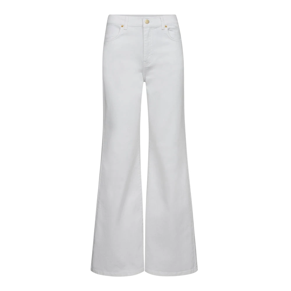 Co'Couture Vita Wide Leg Jeans White, Dam