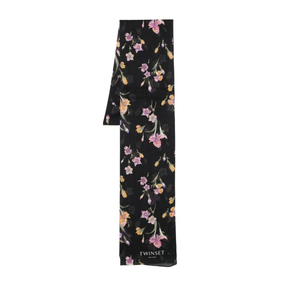 Twinset Bloemenprint Sjaal MultiKleur Rechthoekige Vorm Multicolor Dames