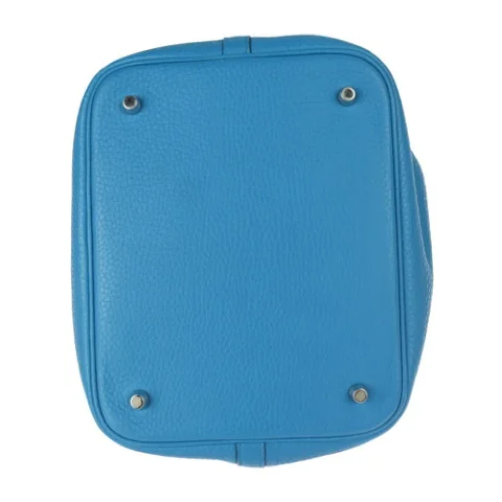 Hermès Vintage Pre-owned Leather handbags Blue Dames