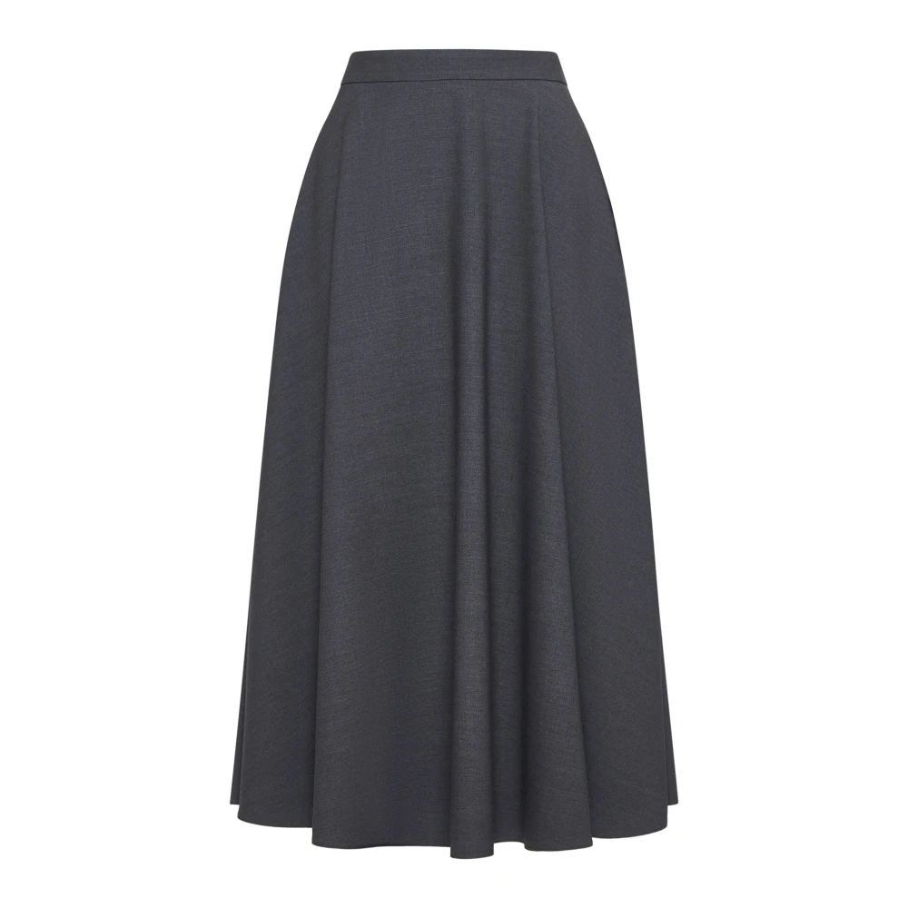 Valentino Midi Volle Rok in Middengrijs Gray Dames