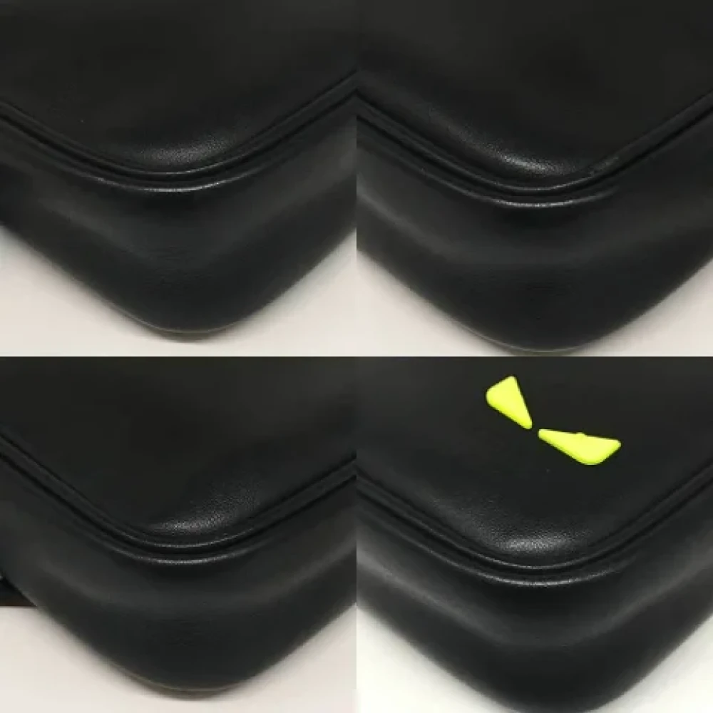 Fendi Vintage Pre-owned Leather shoulder-bags Black Dames