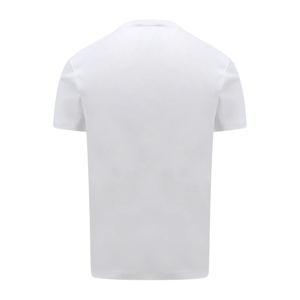 Versace Iconisch Print Jersey Katoenen T-Shirt White Heren