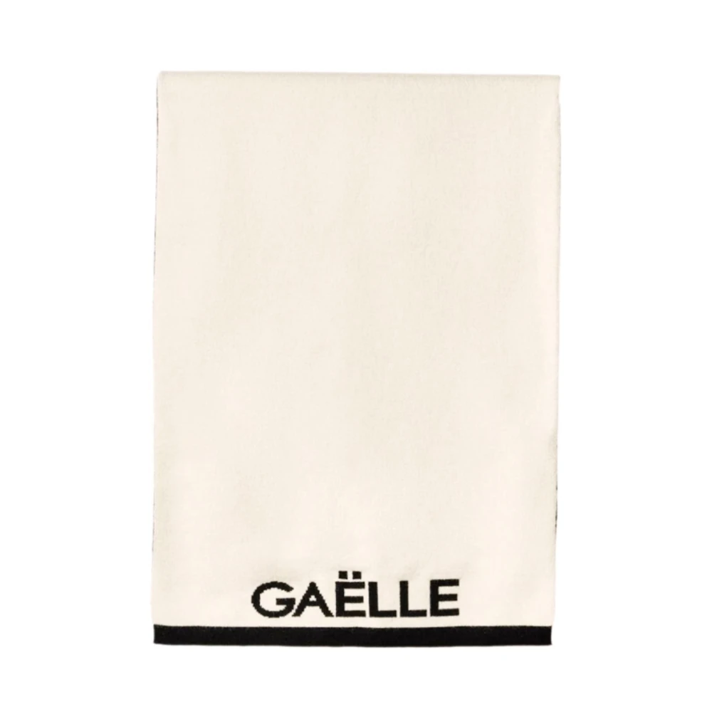 Gaëlle Paris Women's White Scarves, One Size, Jacquard Con Logo Scarf