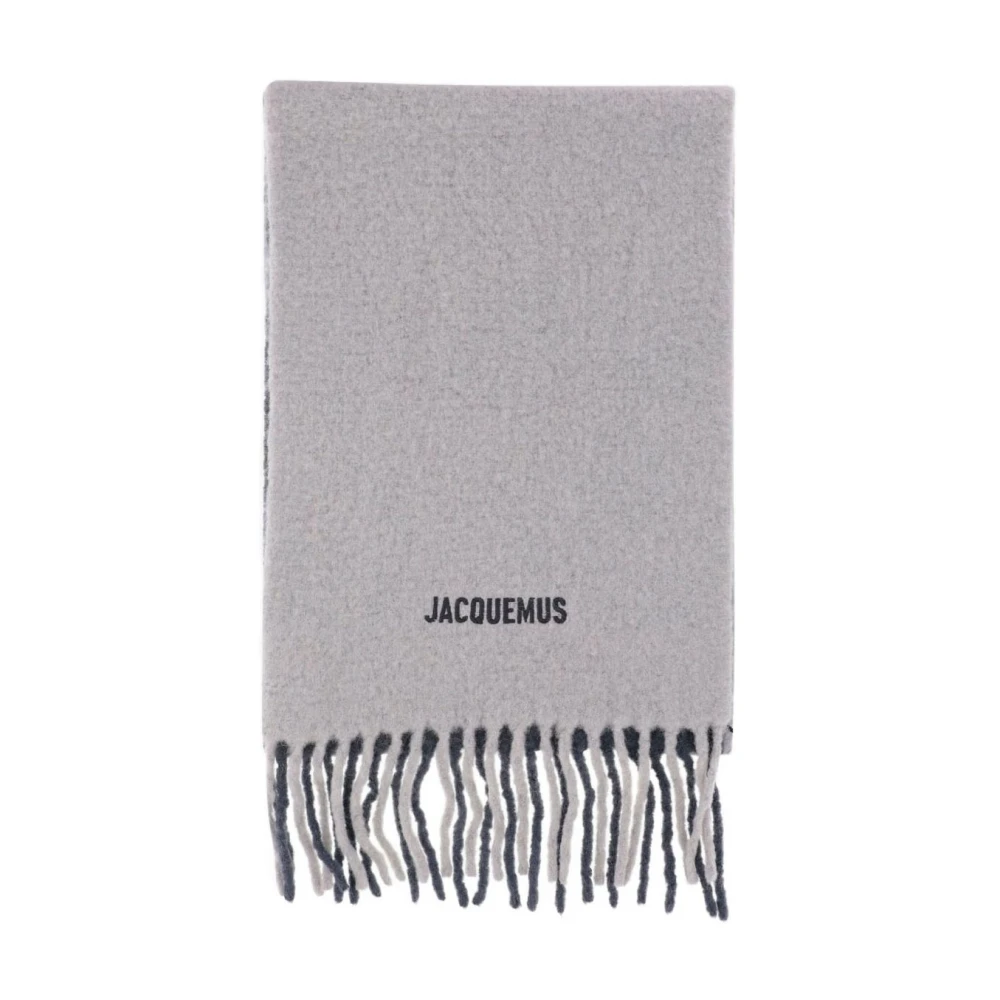 Jacquemus Unisex Gray Winter Scarves, One Size, Alpaca-Wool Blend Scarf